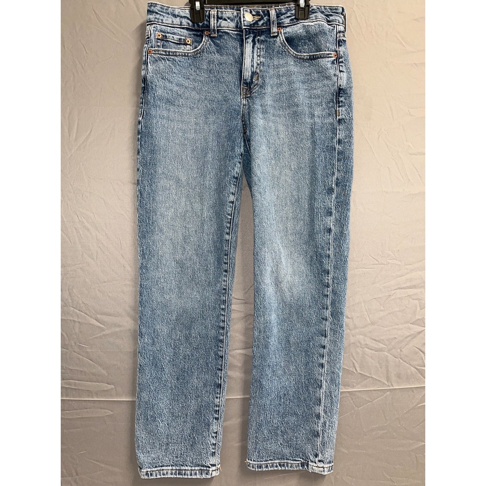 Aeropostale Ankle Straight Jeans Boys‎ 8 Blue Denim Regular Fit Mid Rise Casual